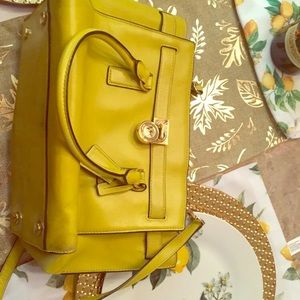 Michael Kors yellow leather bag